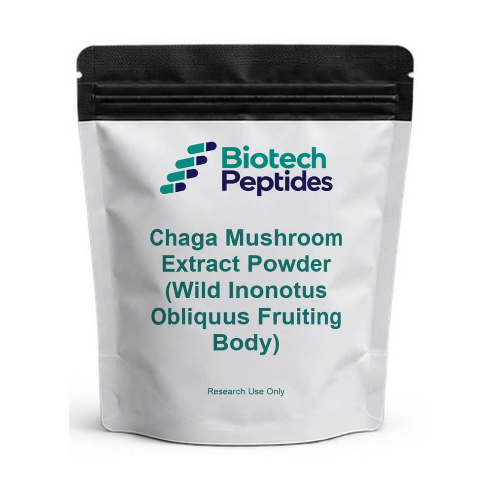 Chaga Mushroom Extract Powder (Wild Inonotus Obliquus Fruiting Body) — Biotech Peptides